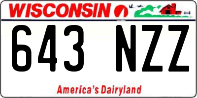 WI license plate 643NZZ
