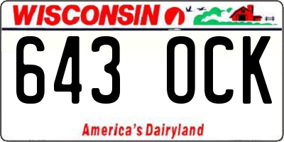 WI license plate 643OCK