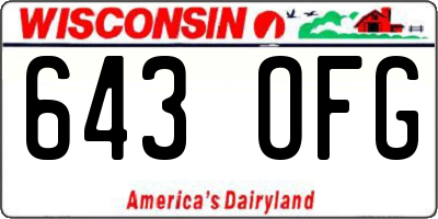 WI license plate 643OFG