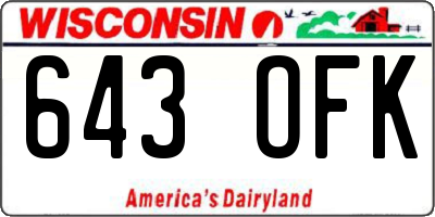 WI license plate 643OFK
