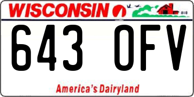 WI license plate 643OFV