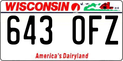 WI license plate 643OFZ