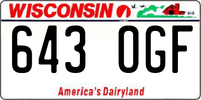 WI license plate 643OGF