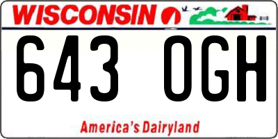 WI license plate 643OGH