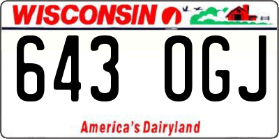 WI license plate 643OGJ