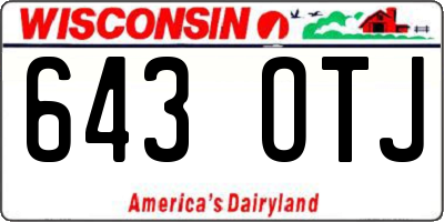 WI license plate 643OTJ