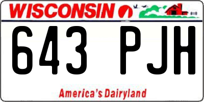 WI license plate 643PJH