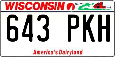 WI license plate 643PKH
