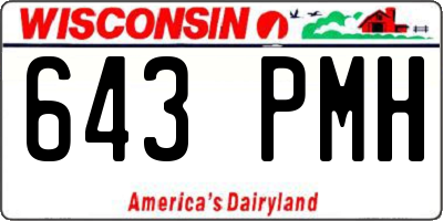WI license plate 643PMH