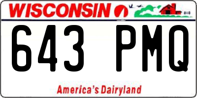 WI license plate 643PMQ