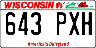WI license plate 643PXH