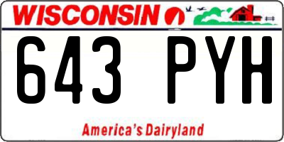 WI license plate 643PYH