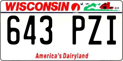 WI license plate 643PZI