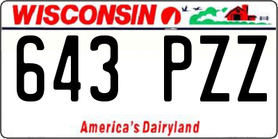 WI license plate 643PZZ