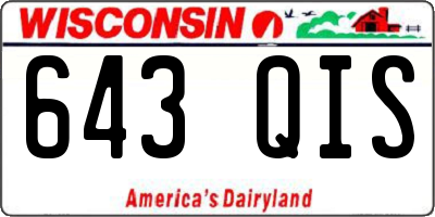 WI license plate 643QIS