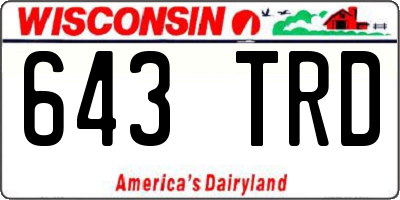 WI license plate 643TRD