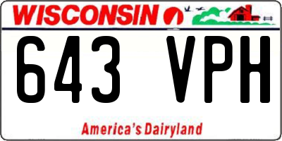 WI license plate 643VPH