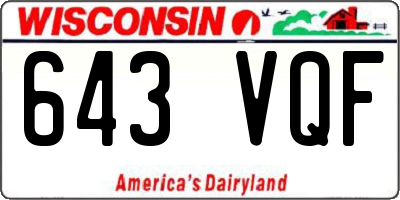 WI license plate 643VQF