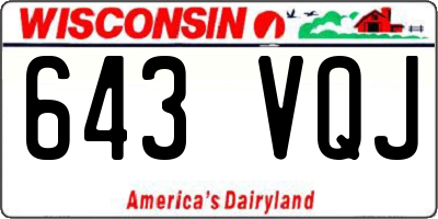 WI license plate 643VQJ