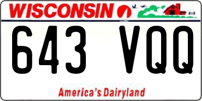 WI license plate 643VQQ