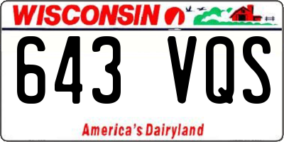 WI license plate 643VQS