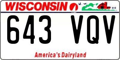 WI license plate 643VQV