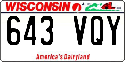 WI license plate 643VQY