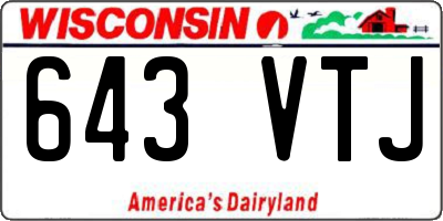 WI license plate 643VTJ