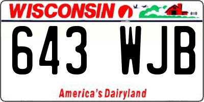 WI license plate 643WJB