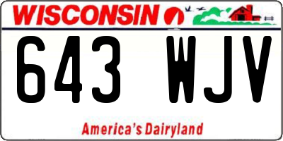 WI license plate 643WJV