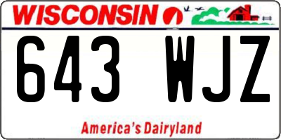 WI license plate 643WJZ
