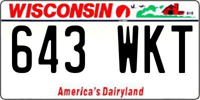WI license plate 643WKT