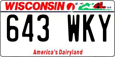 WI license plate 643WKY