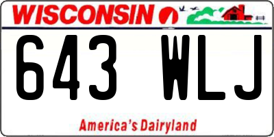 WI license plate 643WLJ
