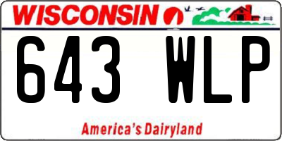 WI license plate 643WLP