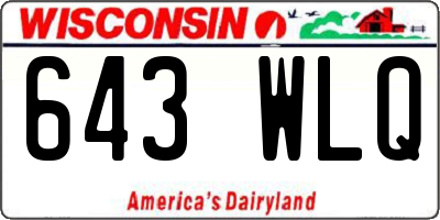 WI license plate 643WLQ