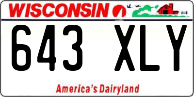 WI license plate 643XLY