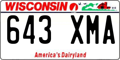 WI license plate 643XMA