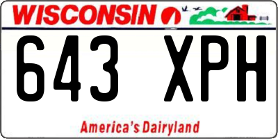 WI license plate 643XPH