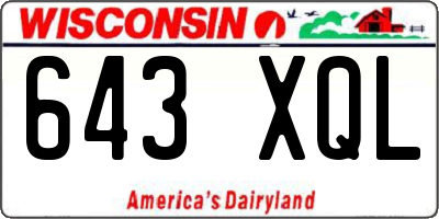 WI license plate 643XQL