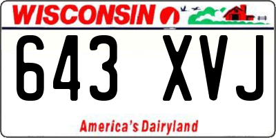 WI license plate 643XVJ