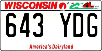 WI license plate 643YDG