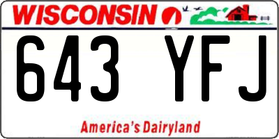 WI license plate 643YFJ
