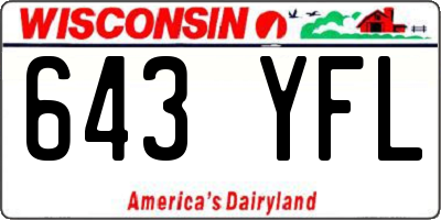 WI license plate 643YFL