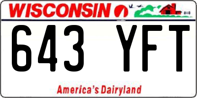 WI license plate 643YFT