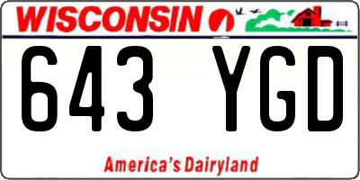 WI license plate 643YGD