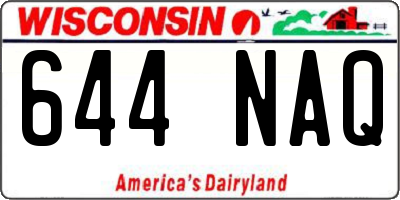 WI license plate 644NAQ