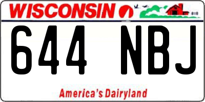 WI license plate 644NBJ