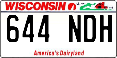 WI license plate 644NDH