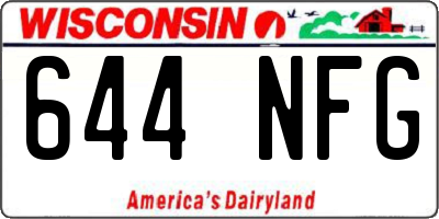 WI license plate 644NFG